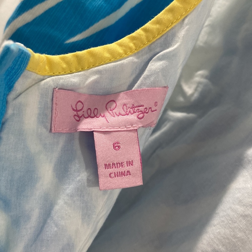 Lilly Pulitzer Joe Fish Resort White Delia Dress size 6 summer sleeveless island - Picture 10 of 16